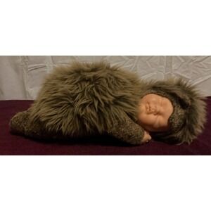 1998 Anne Geddes Baby Doll Plush Hedgehog Outfit 16"‎ Long And Weighted